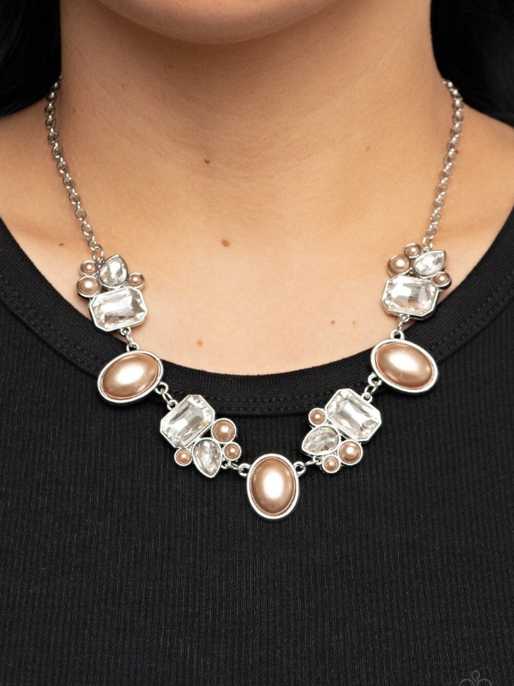Paparazzi Jewelry Accessories Sensational Showstopper - Brown Necklace - Vintage
